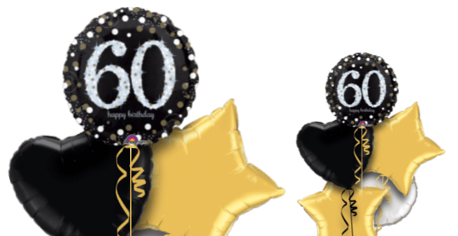 Glimmer Confetti 60th Birthday Balloon