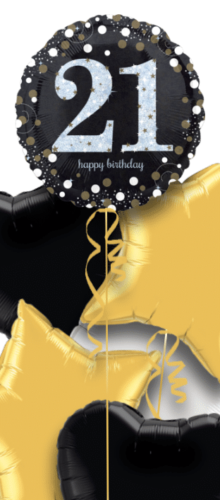 Glimmer Confetti 21st Birthday Balloon