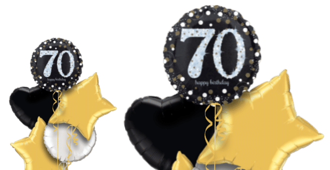 Glimmer Confetti 70th Birthday Balloon
