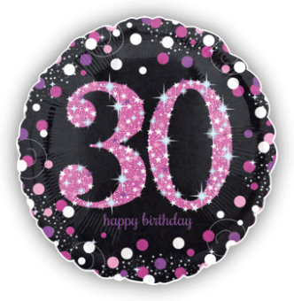 Pink Glimmer Confetti 30th Birthday