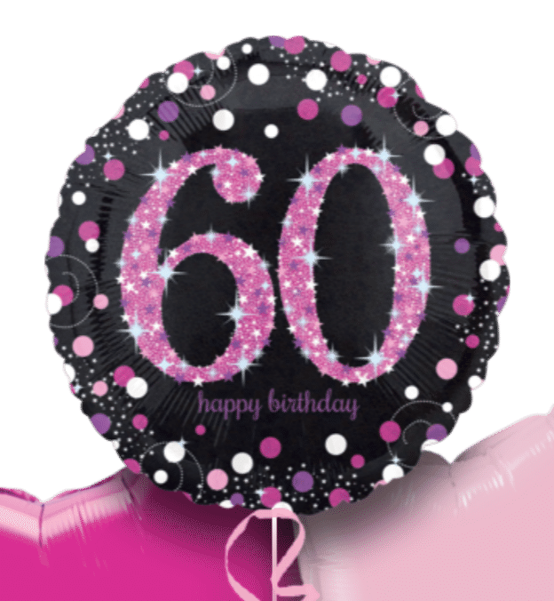 60th Birthday Balloons - Helium Balloon Gift Delivery UK