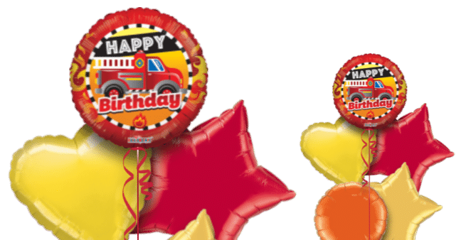 Happy Birthday Fire Truck Balloon