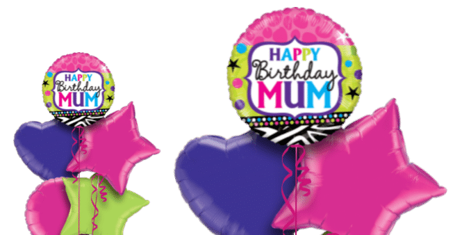 Birthday Mum Bright Balloon