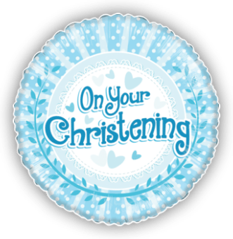On Your Christening Baby Blue Dots