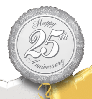 Happy 25th Anniverary Silvers Balloon