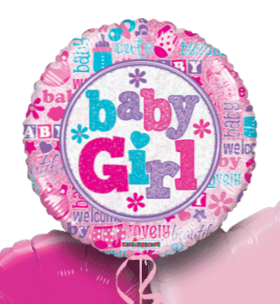 Baby Girl Shimmer Balloon
