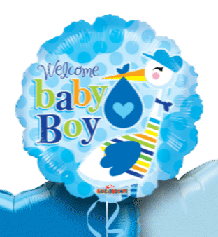 Baby Boy Stork Balloon