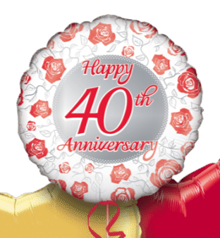 Happy 40th Anniversary Balloon