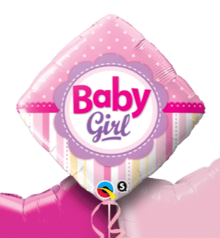 Baby Girl Dots and Stripes Balloon