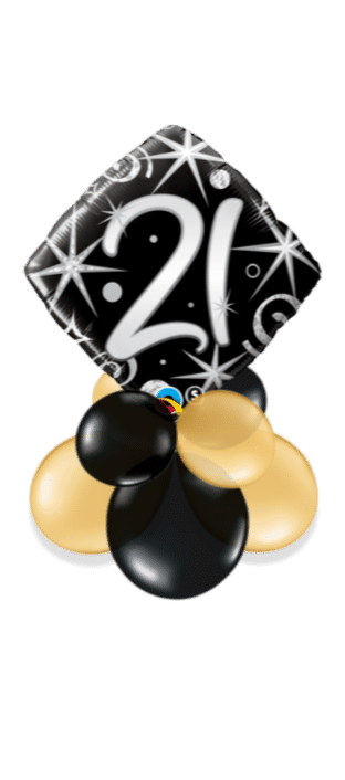 21st Birthday Diamond Stars  Balloon
