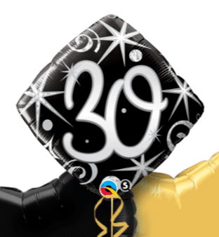 30th Birthday Diamond Stars Balloon