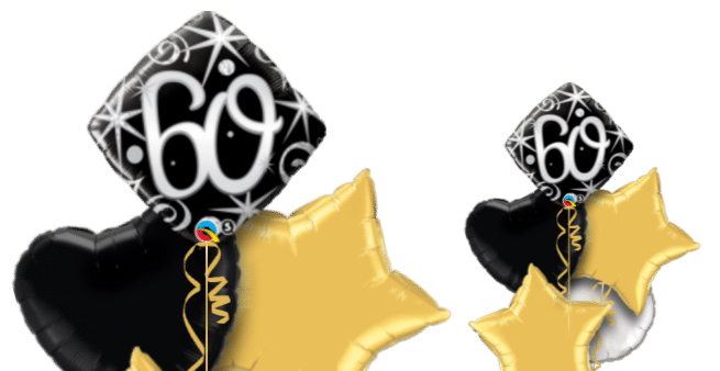 60th Birthday Diamond Stars Balloon