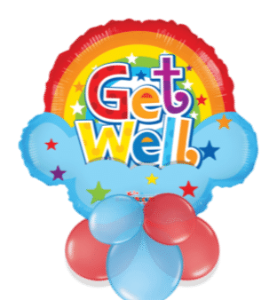 Get Well Soon Rainbow Shape Balloon
