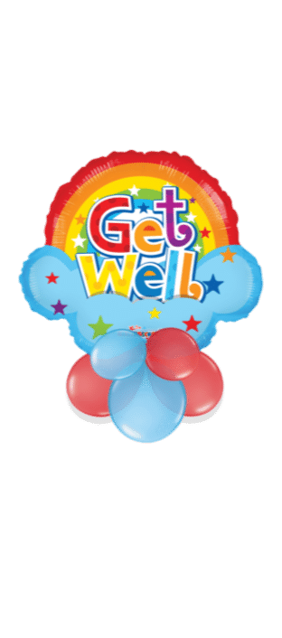 Get Well Soon Rainbow Shape Balloon