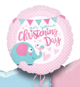 Girl Christening Elephant Balloon