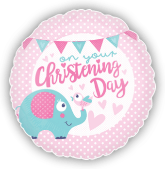 Girl Christening Elephant Balloon