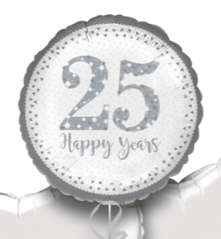 Sparkling 25th Anniversary Balloon