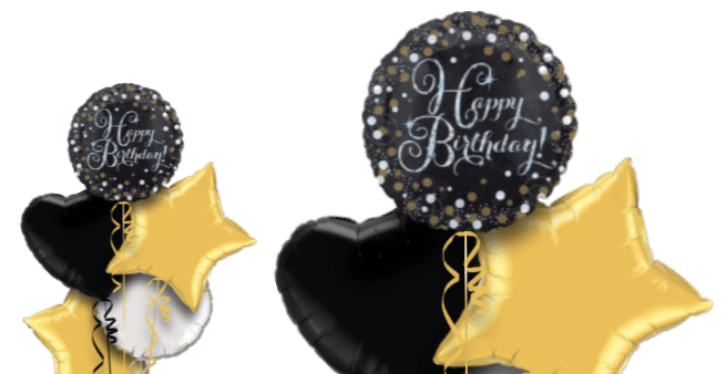 Gold and Silver Sparkle Birthday Balloon