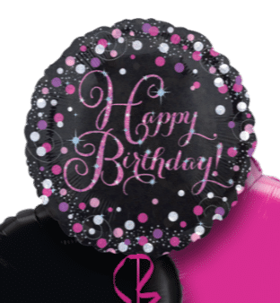 Pink Sparkle Birthday Balloon