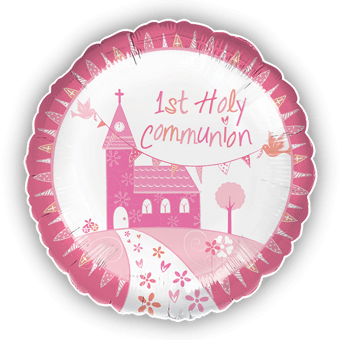1st Holy Communion Pink Balloon