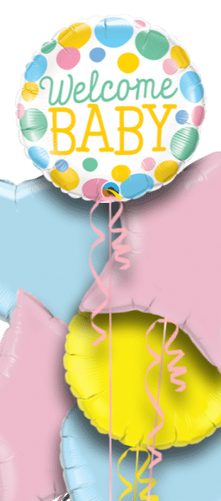 Welcome Baby Big Dots Balloon