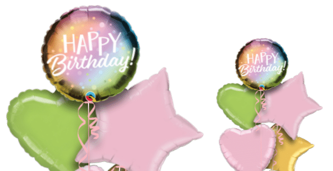 Birthday Metallic Ombre Dots Balloon