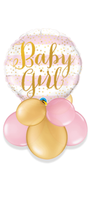 Baby Girl Pink Stripes Balloon