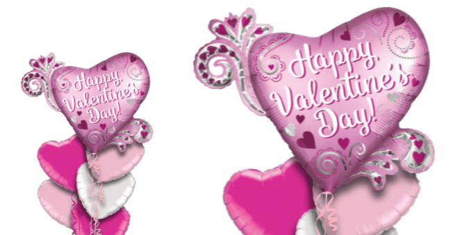 Happy Valentines Day Heart Satin Balloon