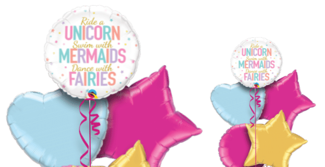 Unicorn Mermaid Fairies Messages Balloon