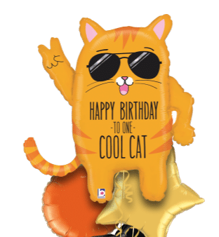 Happy Birthday Cool Cat Balloon