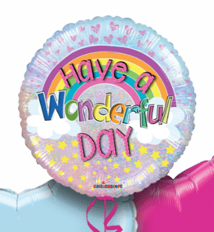 Have a Wonderful Day Rainbow Balloon