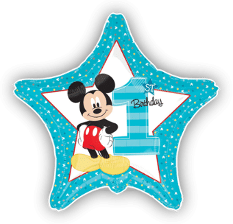 Mickey Mouse 1st Birthday Star