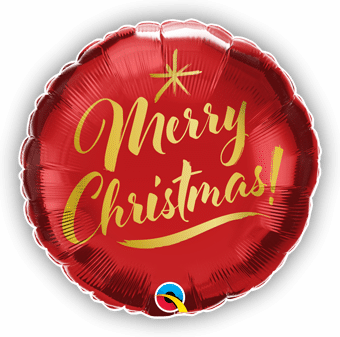 Christmas Gold Script Red