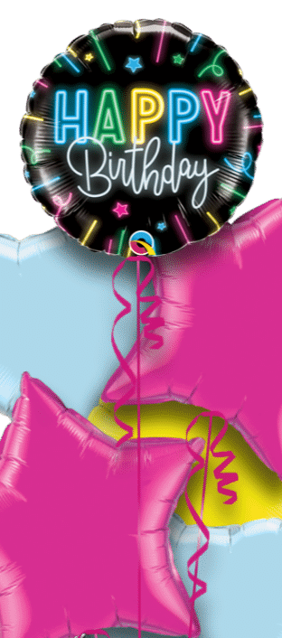 Happy Birthday Neon Glow Balloon