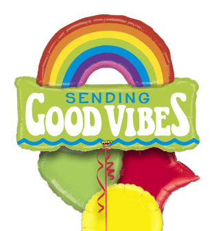 Sending Good Vibes Rainbow Balloon