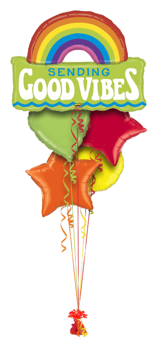Sending Good Vibes Rainbow Balloon