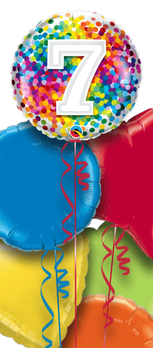 7 Rainbow Confetti Balloon