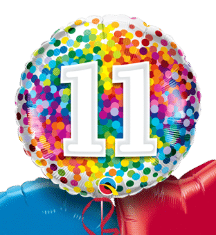 11 Rainbow Confetti Balloon