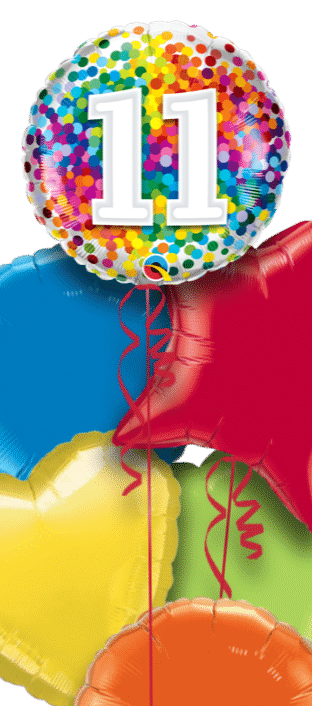 11 Rainbow Confetti Balloon