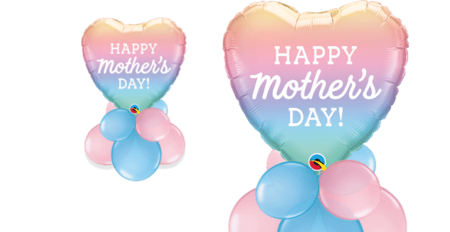 Mothers Day Ombre Heart Balloon