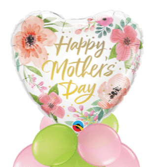 Mothers Day Floral Heart Balloon