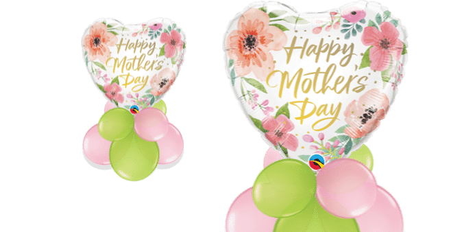 Mothers Day Floral Heart Balloon