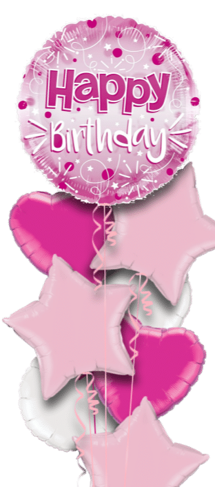 Jumbo Pink Streamers Birthday Balloon