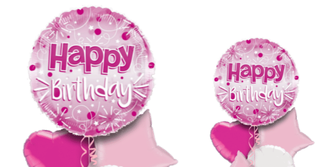 Jumbo Pink Streamers Birthday Balloon