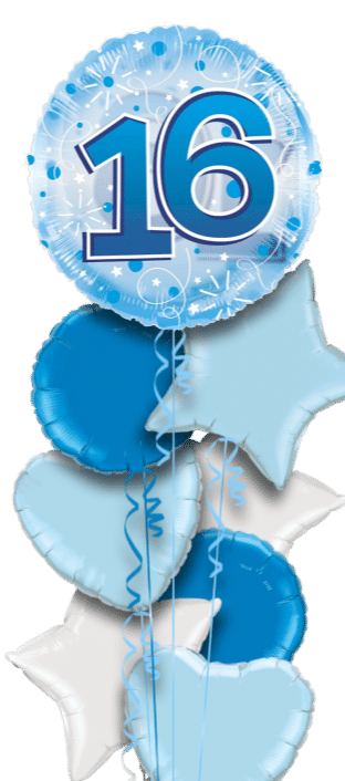 Jumbo Blue Streamers 16th Birthday Balloon