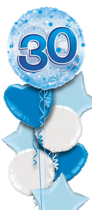 Jumbo Blue Streamers 30th Birthday Balloon