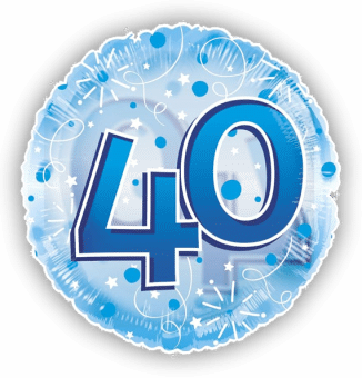 Jumbo Blue Streamers 40th Birthday