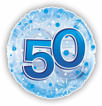 Jumbo Blue Streamers 50th Birthday