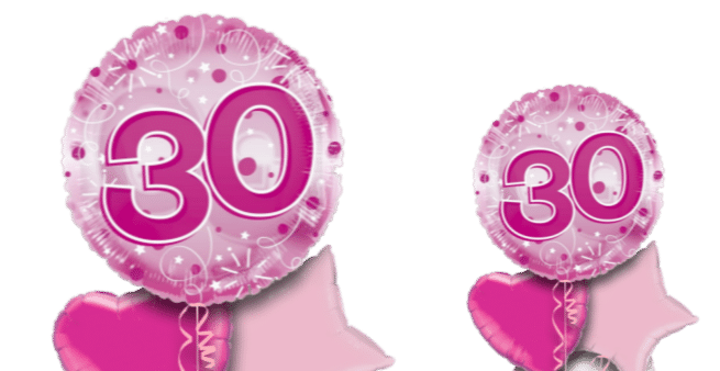 Jumbo Pink Streamers 30th Birthday Balloon