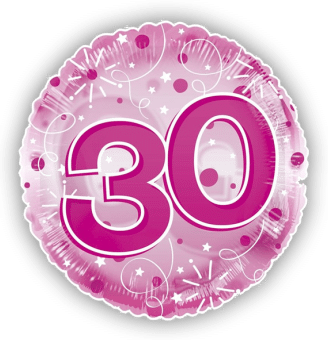 Jumbo Pink Streamers 30th Birthday